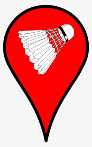 Pin Red Badminton Clipart - Badminton
