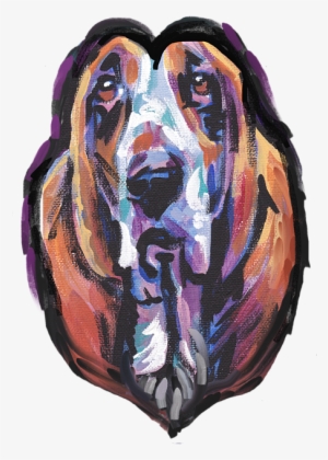 Bleed Area May Not Be Visible - Basset Hound Painting