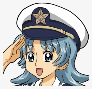 Wikipe-tan In Navy Uniform2 Transparent - Navy Transparent