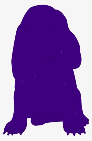 Purple Basset Hound Clip Art - Clip Art