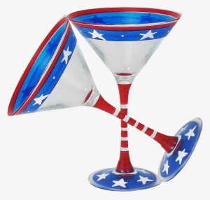 Stars/stripes Martini Glass Patriotic Collection Set - Cocktail Glass