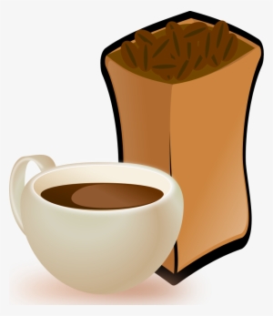 How To Set Use Cup Of Coffee With Sack Of Coffee Beans - Coffee Beans Clip Art