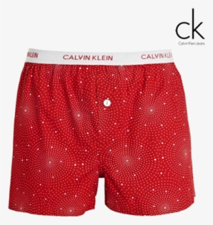 ~calvin Klein Floral Red Boxer Short Underwear - Calvin Klein Boxer Png