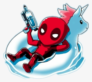 Deadpool Pool Unicorn Cute Ftestickers - Marvel Comics