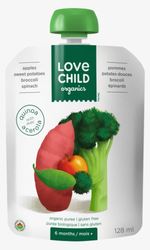 Sweet Potatoes, Broccoli Spinach - Love Child Organics Baby Food Pouch With Quinoa