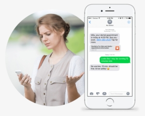 Texting, Dental Office, Text Communication Dental, - Person Texting
