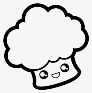 Brocoli Kawaii Para Colorear