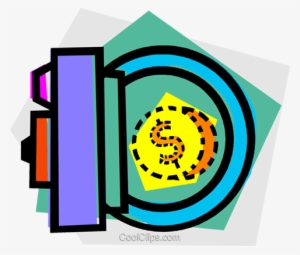 Bank Vault Royalty Free Vector Clip Art Illustration