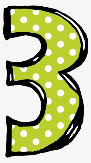 Polka Dot Number 3 - Cute Number 3 Png