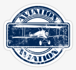 Vintage Aviation Badge - Retro Aviation Art Wall Clock