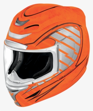 Motorcycle Helmet Png Image, Moto Helmet - Icon Airmada Volare Hi-viz Orange Helmet - 3xl