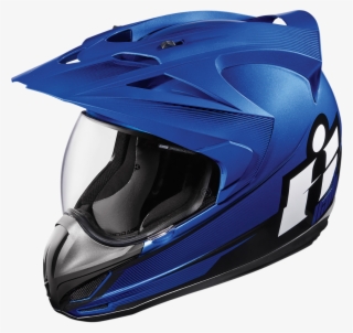 Mens Icon Blue Double Stack Variant Fullface Motorcycle - Icon Variant Blue