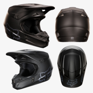 Motorcycle Helmets In Bangalore - Fox V1 Helmet Black