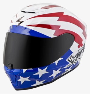 Used Motorcycle Sales, Helmets & Apparel, Parts & Service - Scorpion Exo-r420 Tracker Helmet Small White/red/blue