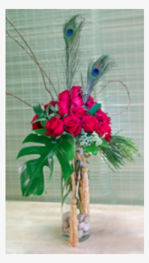 Uptown Blossoms 18 Roses With Beaded Garland - Bouquet