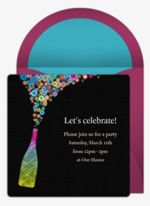 Champagne Pop Online Invitation