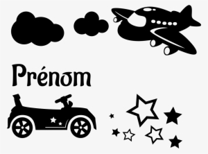 Sticker Prenom Personnalisable Voiture Et Avion Ambiance - Sticker