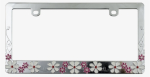 Pink Daisy License Plate Frame