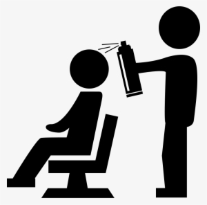Hairdresser With Spray Bottle Behind The Client Of - Icon Hair Salon