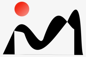 Mountains Clipart With Sun Behind - Clip Art