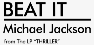«beat It» Vinyl Single Text - Beaver Moon