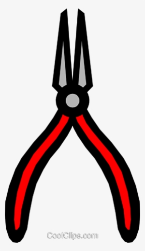 Needle-nose Pliers Royalty Free Vector Clip Art Illustration - Needle Nose Pliers Clipart