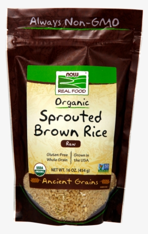 Sprouted Brown Rice, Organic - Now Foods - Organic Sprouted Brown Rice - 16 Oz.