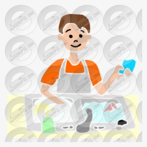 Dishwasher Boy Cliparts - Clip Art