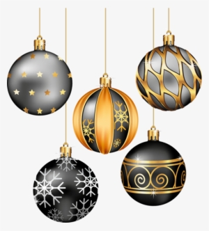 Clipart Resolution 600*664 - Black And Gold Christmas Decoration