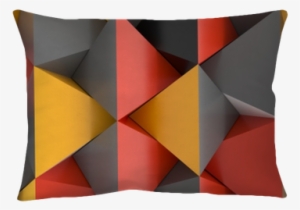 3d Rendering Of An Abstract Pyramid Background With - Red