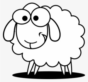 Sheep Black And White Drawn Sheep Cartoon Black And - Sheep Clipart Black And White