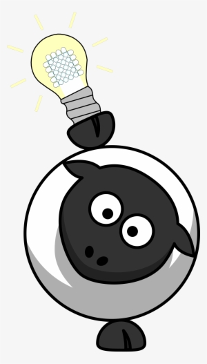 Sheep Clipart Lamp - Incandescent Light Bulb