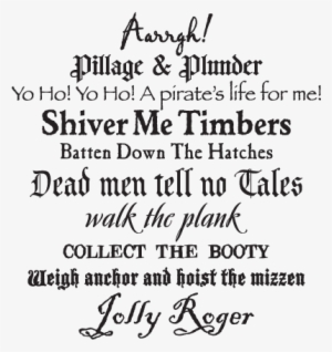 Funny Pirate Quotes And Sayings - Jolly Roger Pirate Font