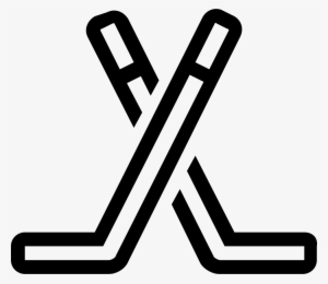Two Hockey Sticks Outline - Hockey Stick