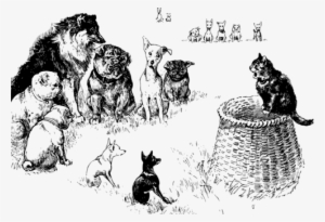 Cat Cartoon Dog Black And White Computer Icons - Holding Court
