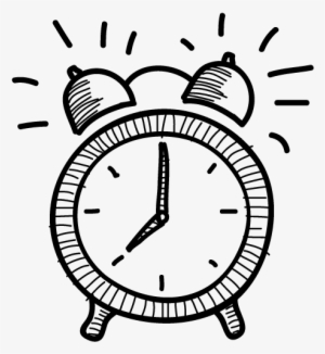 Alarm Clock Drawing - Reloj Blanco Y Negro