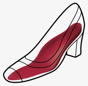 Womans High Heel Black Outline - Basic Pump