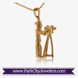 Large Cameraman Pendant Or Charm - Blue & White Diamond Snowflake Ring