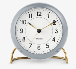 Station Table Clock H12 Grey White Station