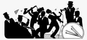 Rock Band Silhouette Clipart - Jazz Band Silhouette Png
