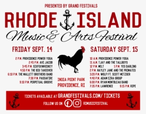 2018 Music Lineup Below - Rhode Island Music And Arts Fest 2018