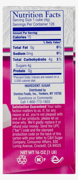 C&h Pure Cane Sugar Cubes - 126 Count, 16 Oz Box