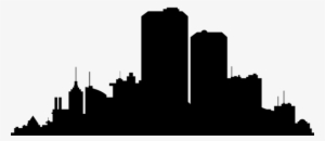 0, - City Skyline Silhouette Transparent