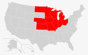 File Map Of Usa Highlighting Oca Midwest Diocese Svg - Blue Map Of United States
