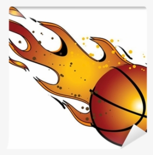 Flaming Basketball Vector Clip Art Wall Mural • Pixers® - Clip Art