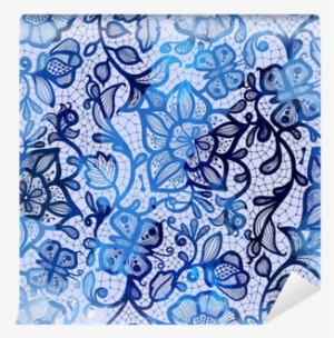 Watercolor Lace Pattern Vector, Flowers - Watercolor Painting