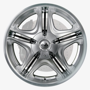 Euro Hyper Silver / Black Strip - Hubcap