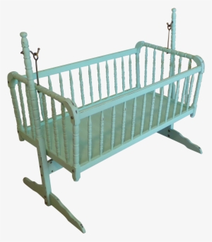 Vintage Shabby Chic Swinging Baby Bassinet On Chairish - Infant Bed