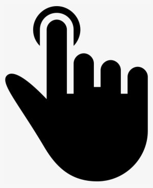 One Finger Click Black Hand Symbol Comments - Click Icon Black