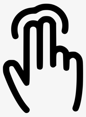 Swipe Tap Press Touch Click Hand Double Comments - Orange Cursor Icon